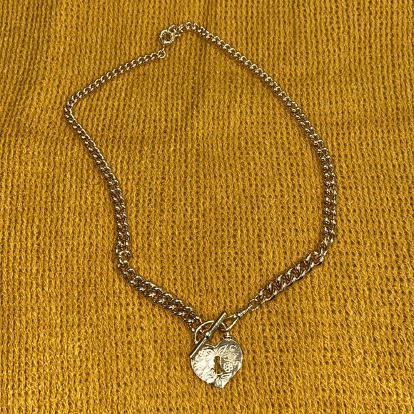 Gas Bijoux Locked Heart Padlock Necklace 24-karat Yellow Gold Plated Brass - Picture 2 of 12